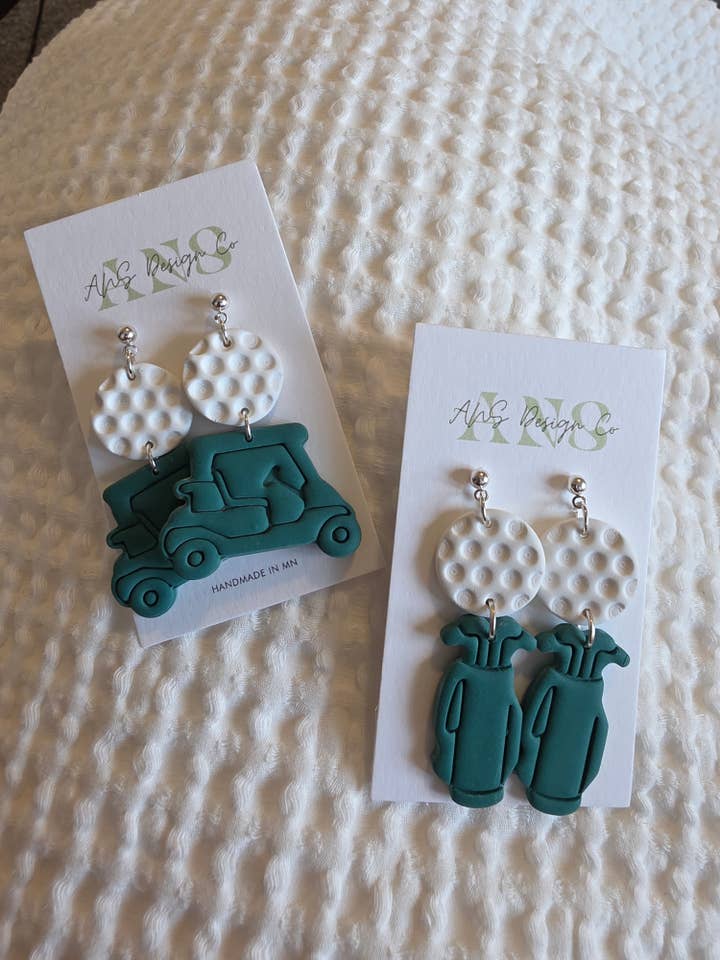 Golf Cart & Golf Bag-Handmade, Lightweight, Lead/Nickle Free for wholesale by ANS Designs Co