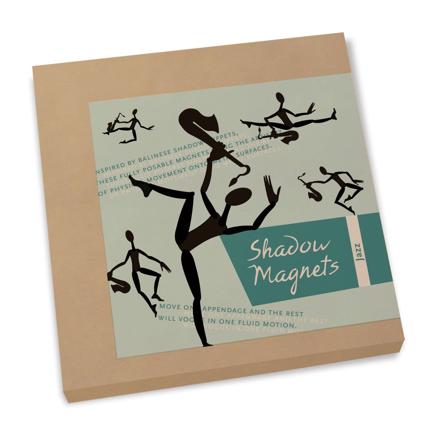 Elements2 Design - Wholesale Magnet - Shadow Magnet Jazz – 12" Posable Saxophone Silhouette Puppet2