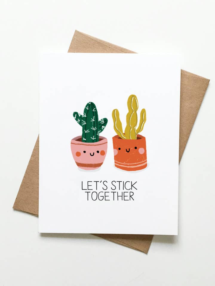 Pflanze Kaktus-Freundschafts-Karte für den Großhandel von Le Trango Studios