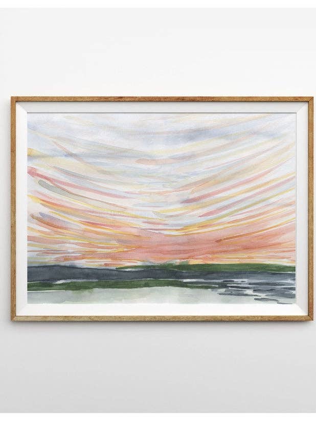 Abstract Landscape Watercolour Print for wholesale by Sara Cristina Design