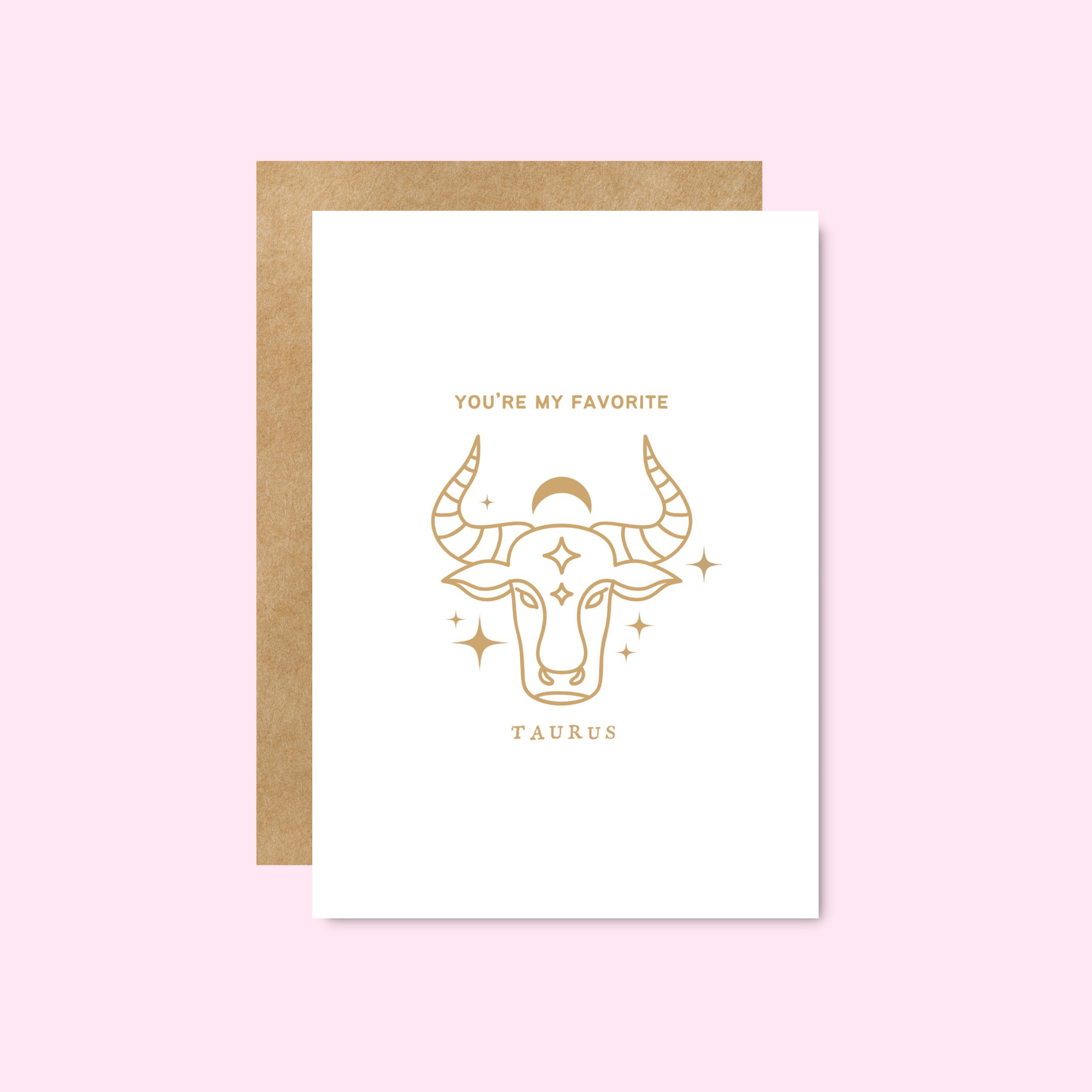 Little Viper Co - Wholesale Love Card - You’re My Favorite Taurus - Zodiac Astrology Card0
