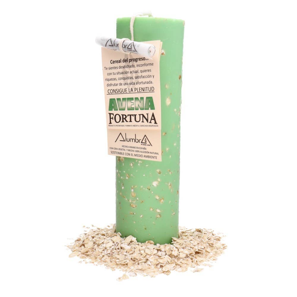 Vives de la Cortada S.L – Großhandel Stumpenkerze – Handgefertigte Kerze mit Hafer – Fortuna0