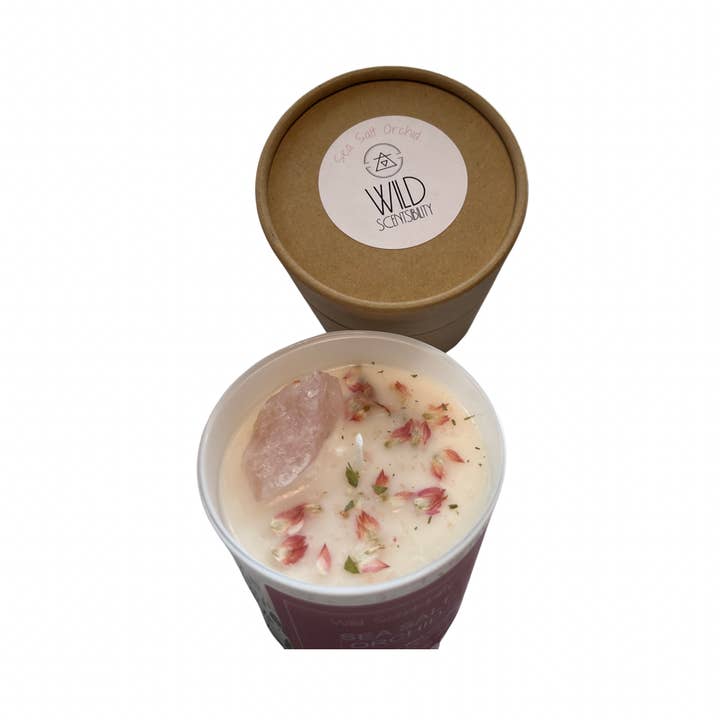 SEA SALT ORCHID Soy Wax Candle 9 Oz for wholesale by WILD Scentsibility