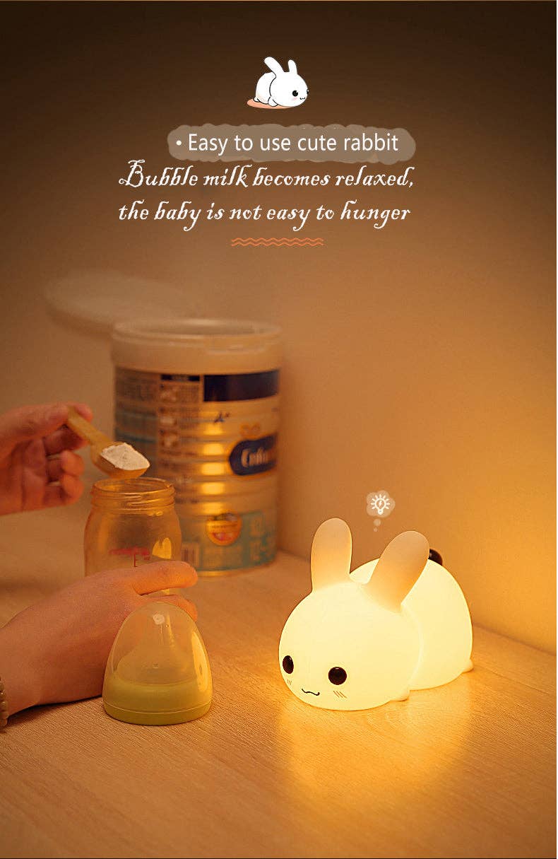 VIGOR – wholesale Night light – Child & baby – Perfect Gift Jade bunny Sleeping lamp light up silicone anim9