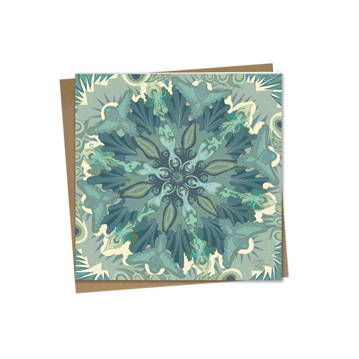 Bella Blue Designs - Wholesale Everyday Greeting Card - Greeting Card on Bamboo Paper - Centering Spirit Square, 5x5