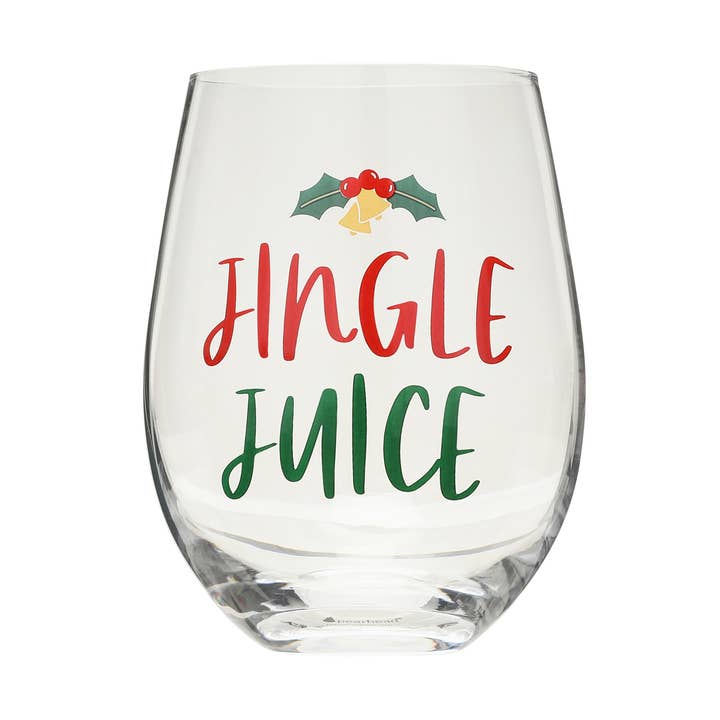 Verre à vin sans pied de Noël Jingle Juice pour la vente par Pearhead