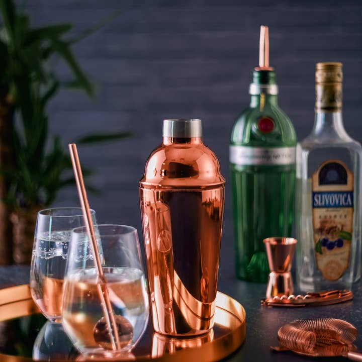 Oak & Steel - Wholesale Bar Tool - 10 Pcs Rose Gold Cocktail Set