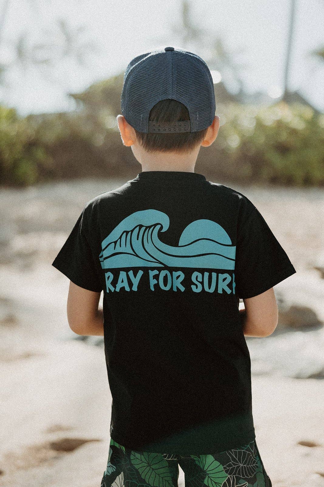 REIGN + Skye - Wholesale Screen Printed T-Shirt - Kids - Pray For Surf Tee1