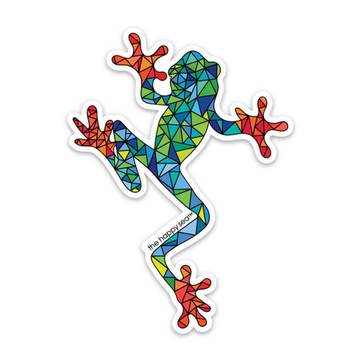 4" Frog Vinyl Sticker for wholesale by The Happy Sea