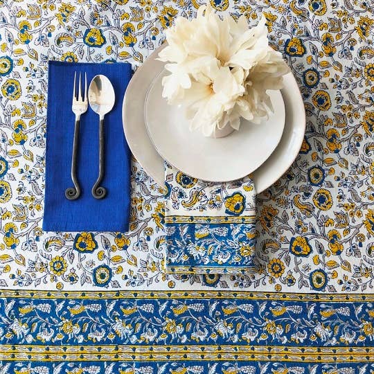 natural habitat - Wholesale Tablecloth - Tablecloth 60X90 Provence Yellow/Blue