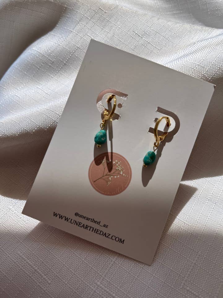 Argola Campitos Turquesa por atacado de Unearthed by Kathryn Peña