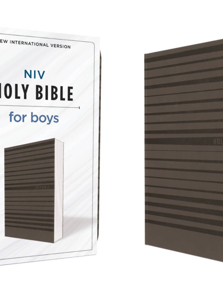 NIV Bible for Boys, Soft Touch Edition, Leathersoft, Gray for wholesale by HarperCollins Christian Publishing