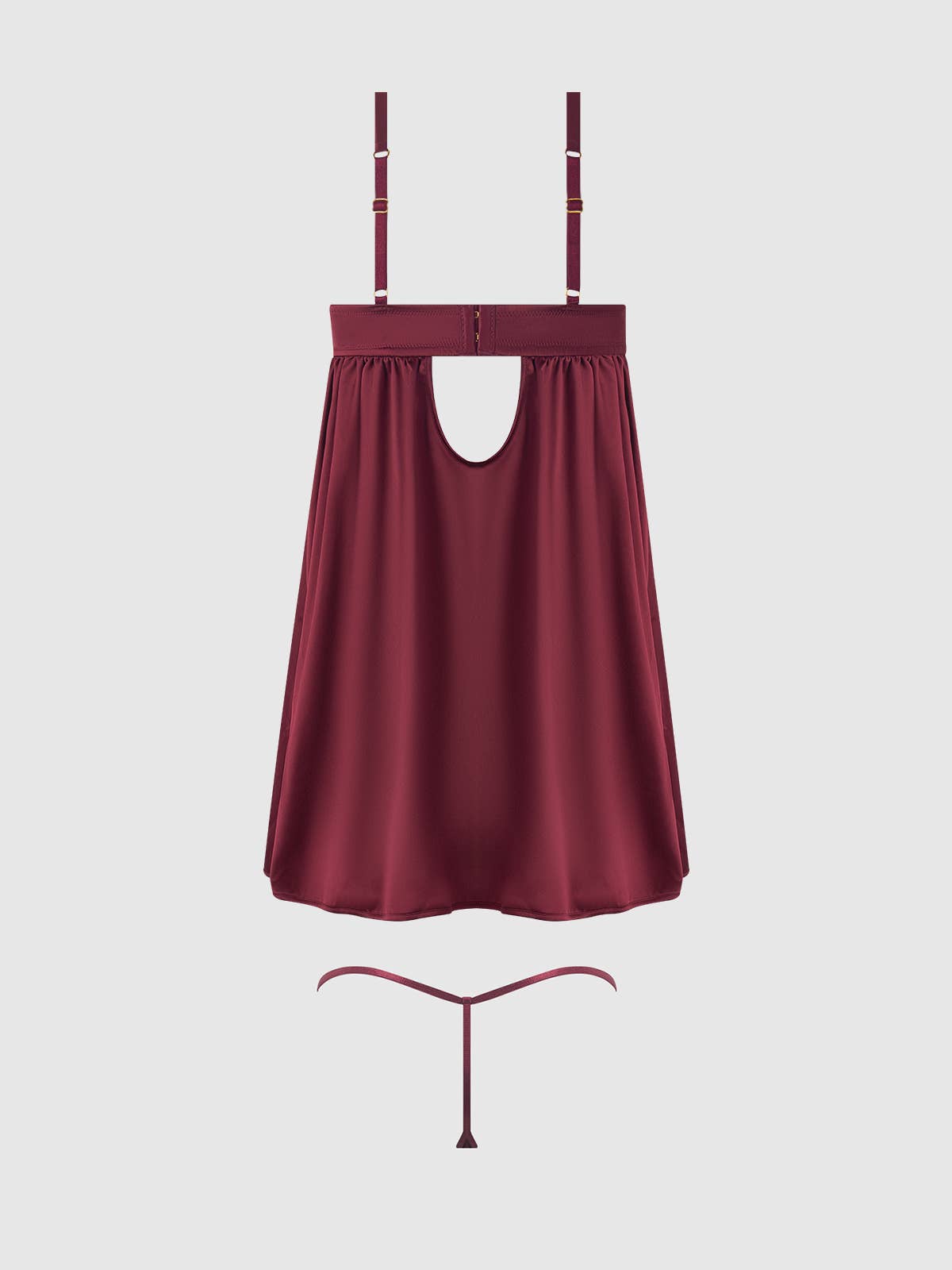 House of Desire – wholesale Underkläder - Dam – BRIGETA SATIN & MESH KORSETTBABYDOLL & G-STRING SET9