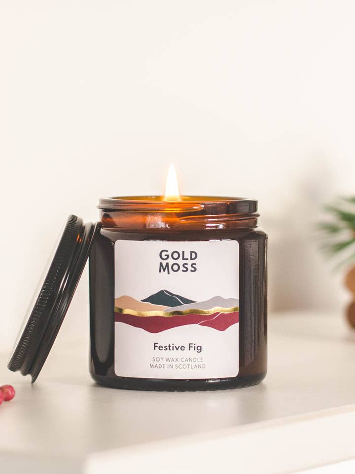 Festive Fig | Soy Wax Candle | Small 25 Hours for wholesale by Gold Moss