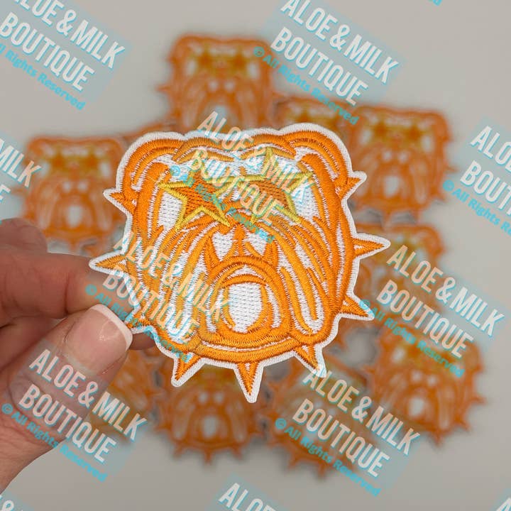 Aloe and Milk Boutique - Wholesale Patch - Mascot Bulldog , bulldog patch, sports patch, football4