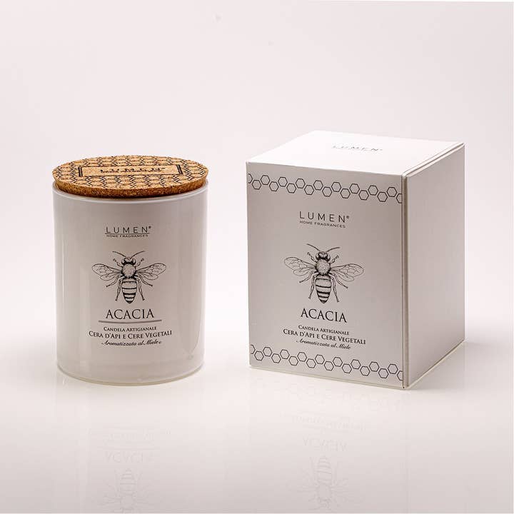 NATURA AMICA ACACIA BEESWAX CANDLE for wholesale by Nature Brands