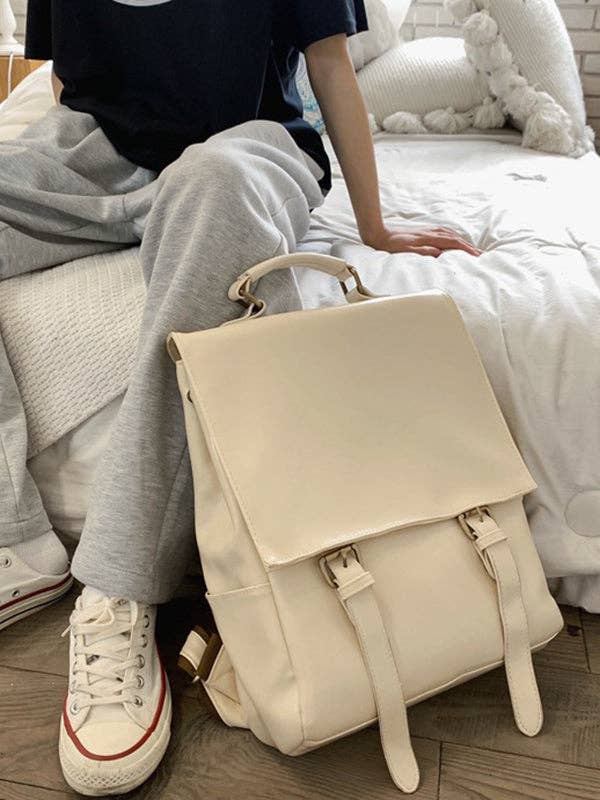 UZ Wholesale Store – Großhandel Rucksack – Damen – Einfacher einfarbiger Vintage-Rucksack5