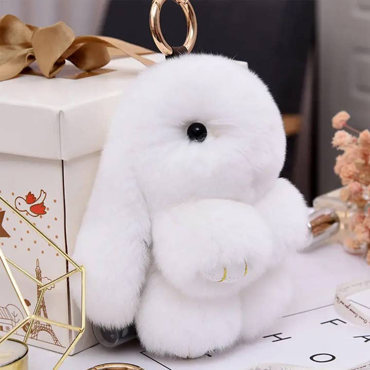 TAPA fashion - Wholesale Keychain - Women's - Large Rabbit Pom Pom Key Chain KC0225-6 (12PC)11