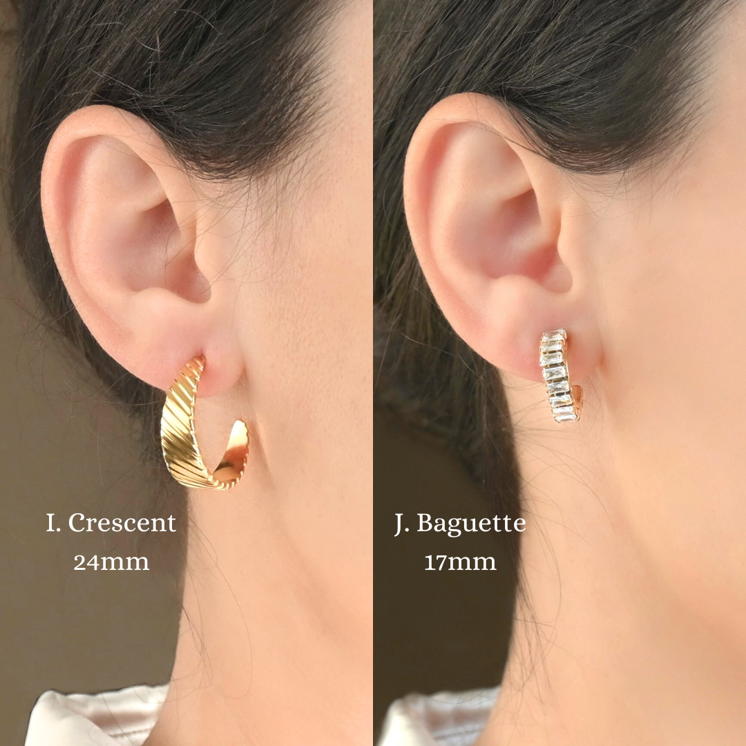 Blueyejewelry - Vente Créoles - Créoles en or 18 carats - Créoles tendance sans ternissement6