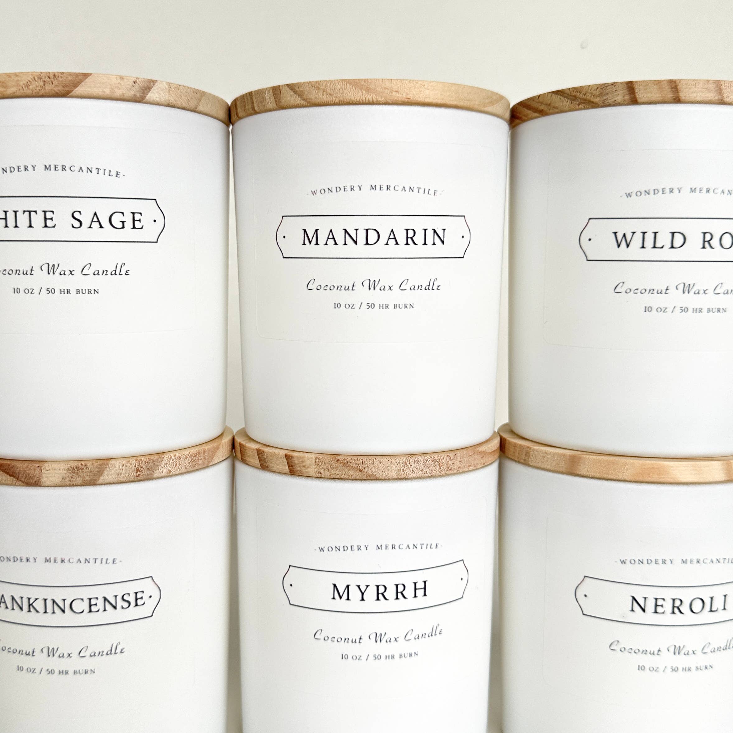 Wondery Mercantile - Wholesale Jar/Filled Candle - Mandarin Luxury Coconut Wax Candle | Citrus, Champaca1