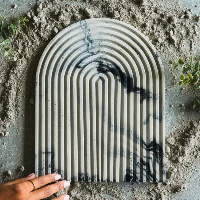 Arco decorativo in cemento - Marmo nero per la vendita all'ingrosso da parte di Perpetual Bliss Co