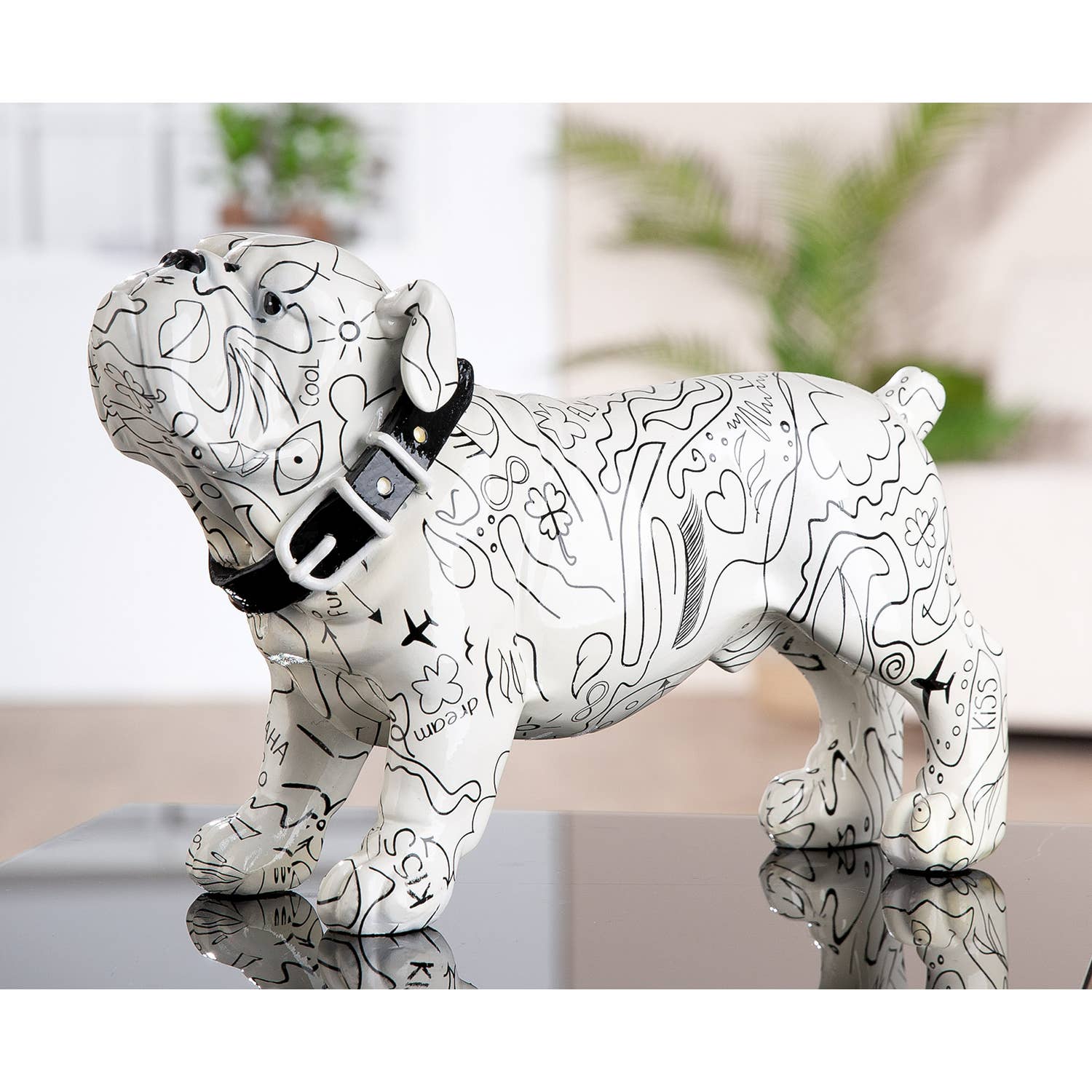 Modern style dog figure, white H.21 cm for wholesale on Faire1