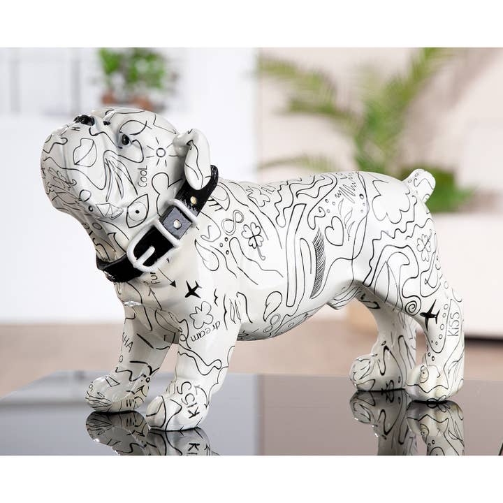 Modern style dog figure, white H.21 cm for wholesale on Faire1