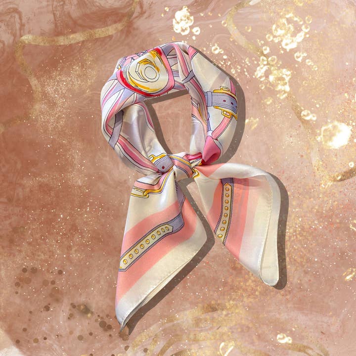 Scarf - trendy colorful - 70 x 70cm - silk for wholesale by Lourens Exclusive