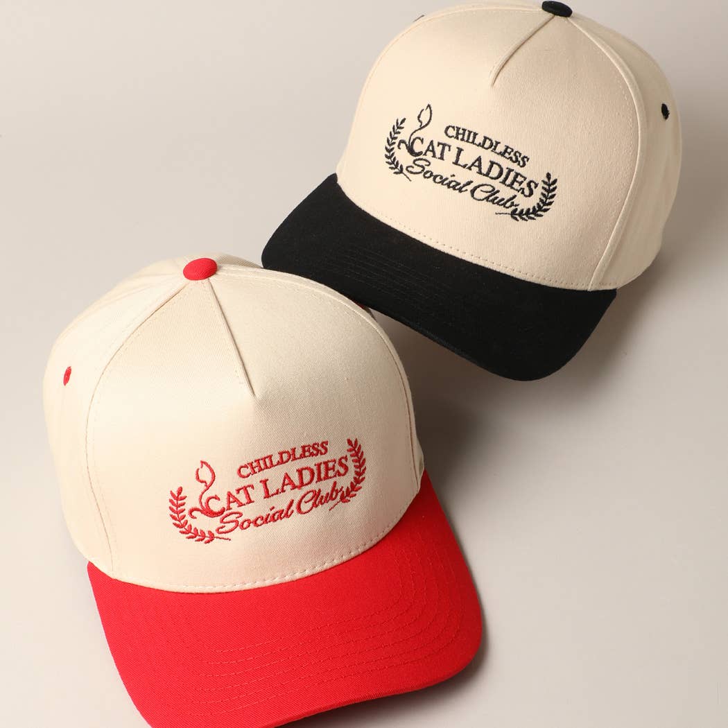 Fashion City - Wholesale Trucker Hat - Unisex - Cat Ladies Social Club Trucker Baseball Cap11