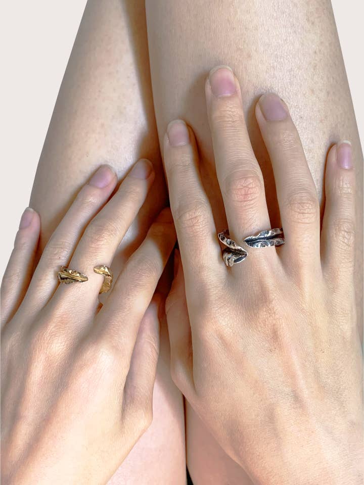 "Small leaf" ring for wholesale by Erica Magliano