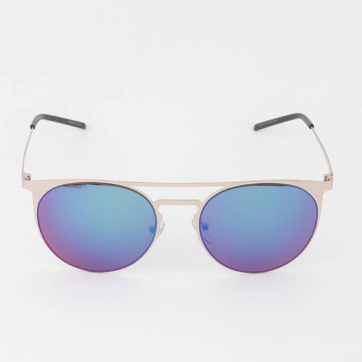 MÉLANGER Lunettes de soleil aviateur rondes réfléchissantes en vente sur Faire3