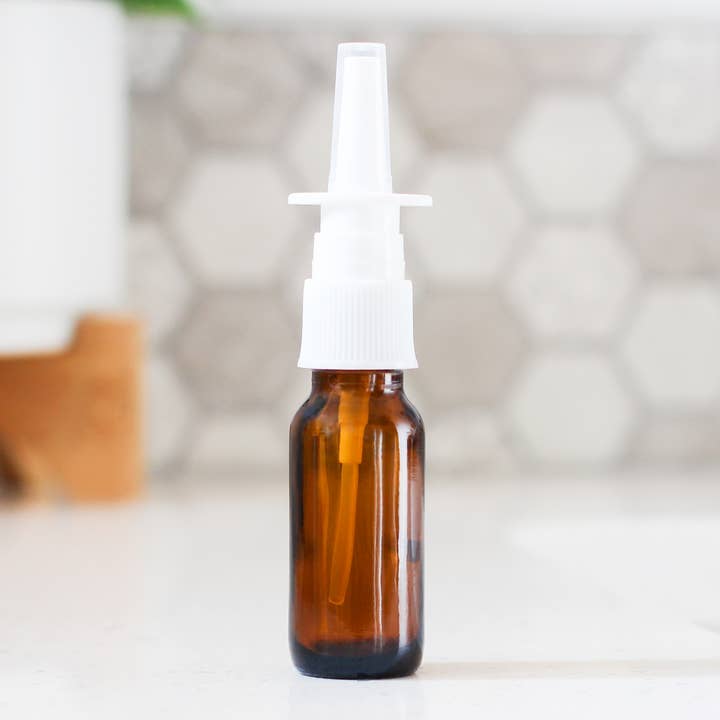 15ml Amber Glass Nasal Sprayer for wholesale by Matrix Aromatherapy
