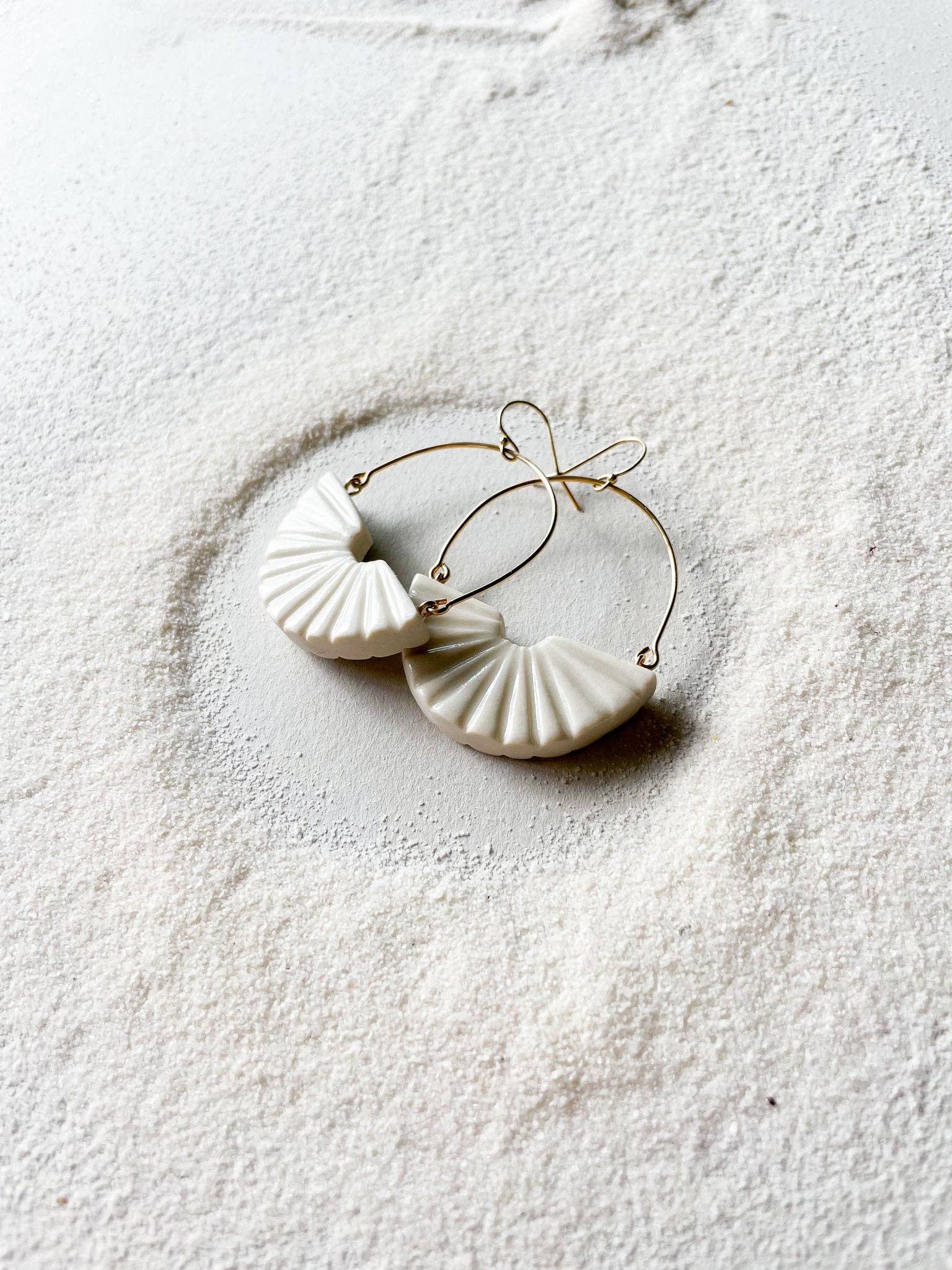 White Sun Ray Earrings for wholesale on Faire3