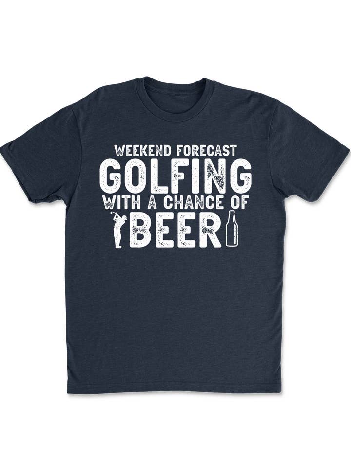 T-shirt de golf "Golf avec une chance de bière" pour la vente par Gateway Apparel