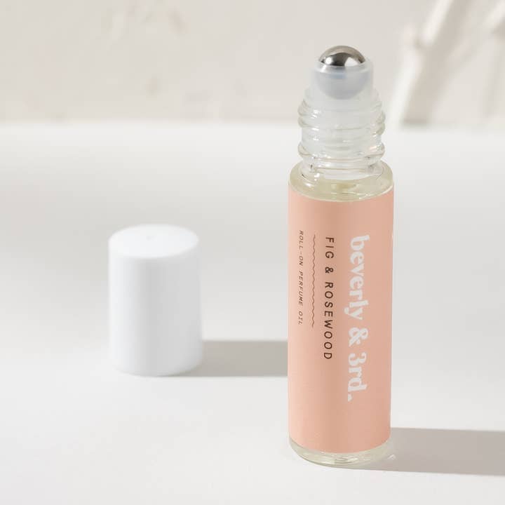 Fig & Rosewood - Natural Roll-on Perfume Oil for wholesale by Beverly and 3rd Candle Co.