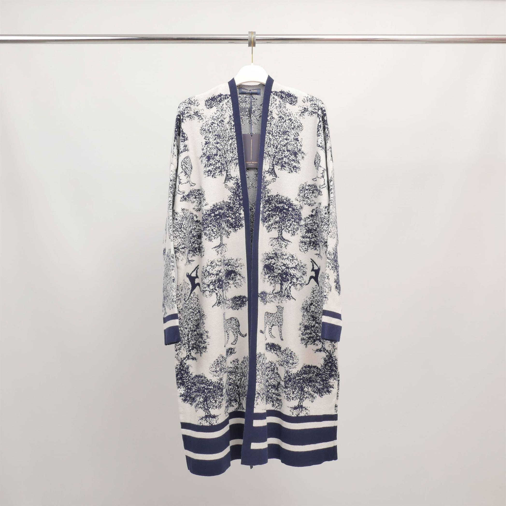 Cecile Wang - Wholesale Outerwear - Maternity - Jungle print long open cardigan MSJ769163