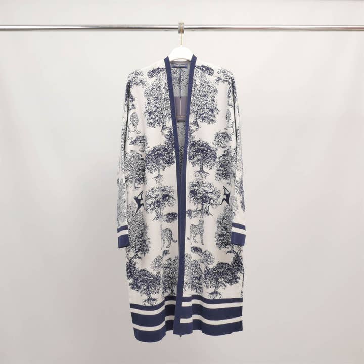 Cecile Wang - Wholesale Outerwear - Maternity - Jungle print long open cardigan MSJ769163