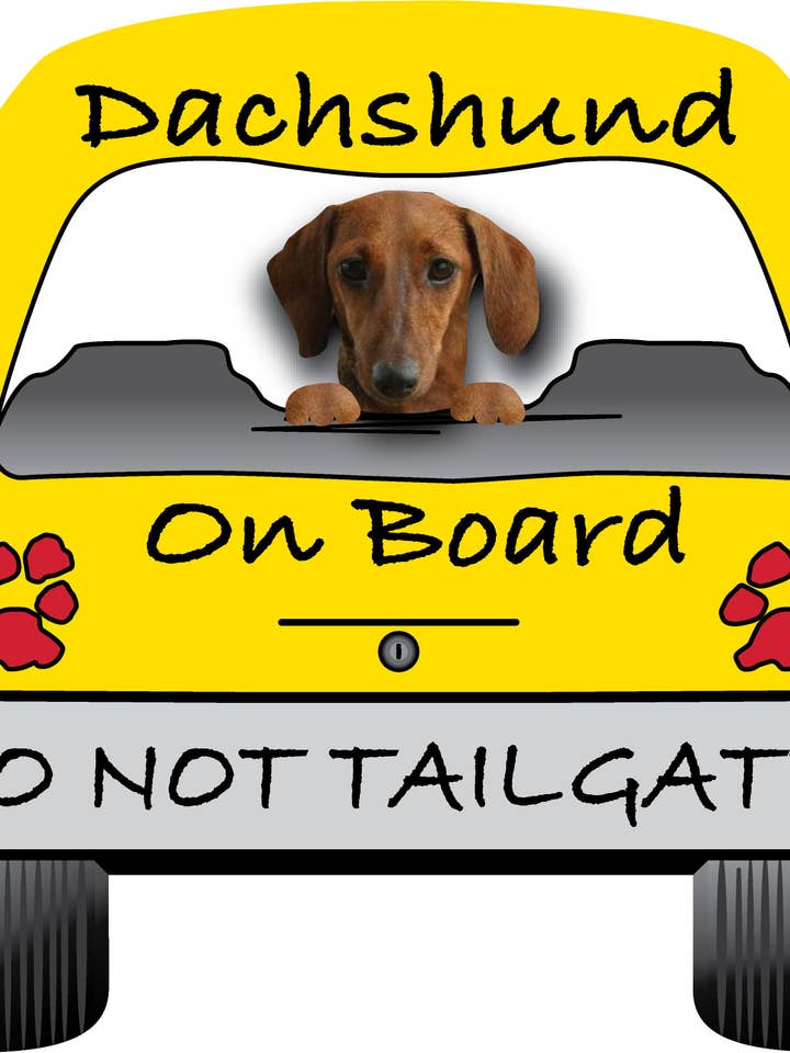 Teckel Rouge Ne Pas Hayon Couleur Aimant de Voiture pour la vente par Pet Gifts USA, LLC