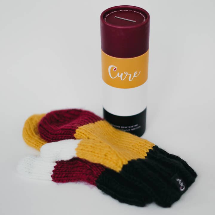 Pretty Simple - Wholesale Mittens - Women's - CURE Mittens (Maroon and Gold)5
