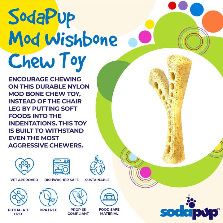SodaPup Dog Toys - Wholesale Pet Chew Toy - Dog - MOD Wishbone Ultra Durable Nylon Dog Chew Toy for Aggressive1