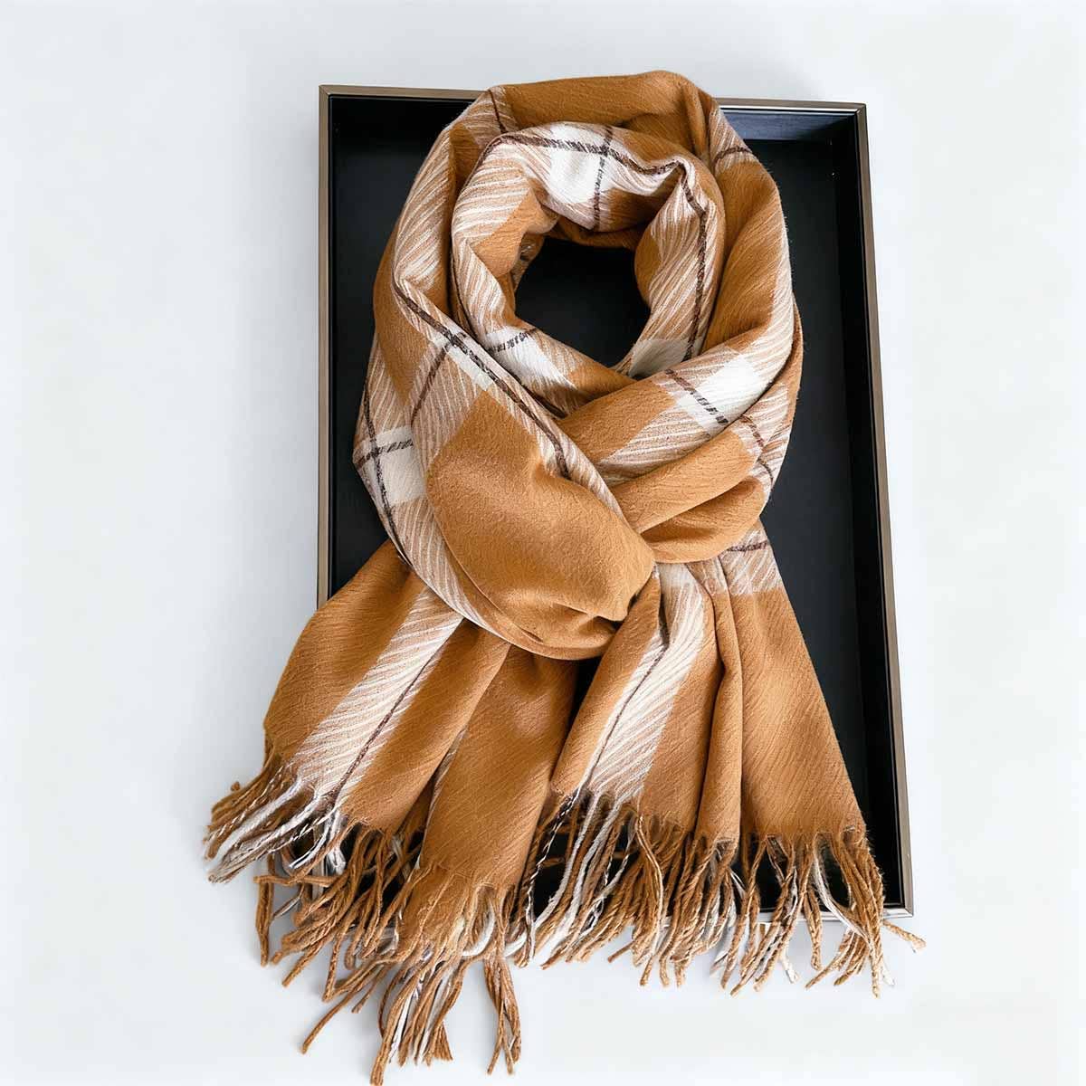 NINEXIS - Wholesale Scarf - Women's - CWASC03374_STYLISH BRITISH PLAID FEEL SCARF UNISEX7