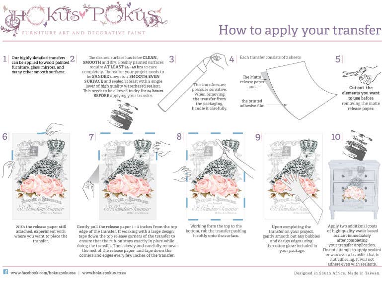 Hokus Pokus - Vente Autocollant mural - Fleura De Paris - Grand motif découpé en 3 feuilles7