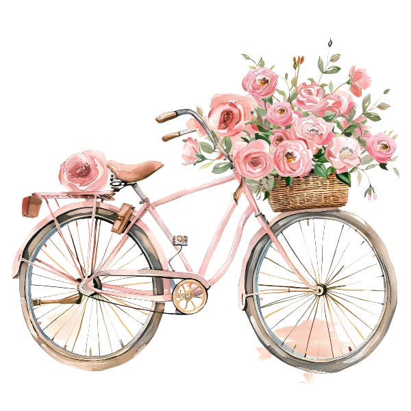 Bike of Roses DIY Painting Art Kit ~ 2 sizes for wholesale by The Boozy Bookworm Art Kits