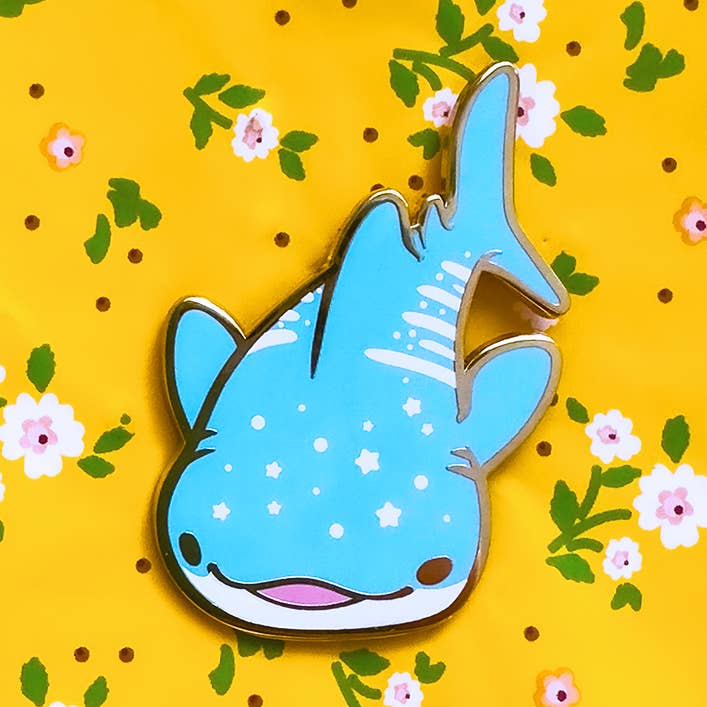 Starry Whale Shark Enamel Pin for wholesale by Fiveboos Inc