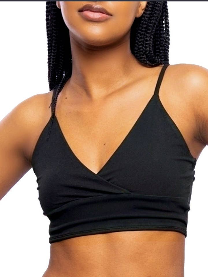 Chena Faux Wrap Swim Top for wholesale by Dai Moda