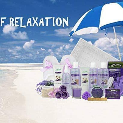 Pure Parker - Wholesale Bath & Body Set - Luxurious Lavender Chamomile 20-piece Bath Body Gift Basket