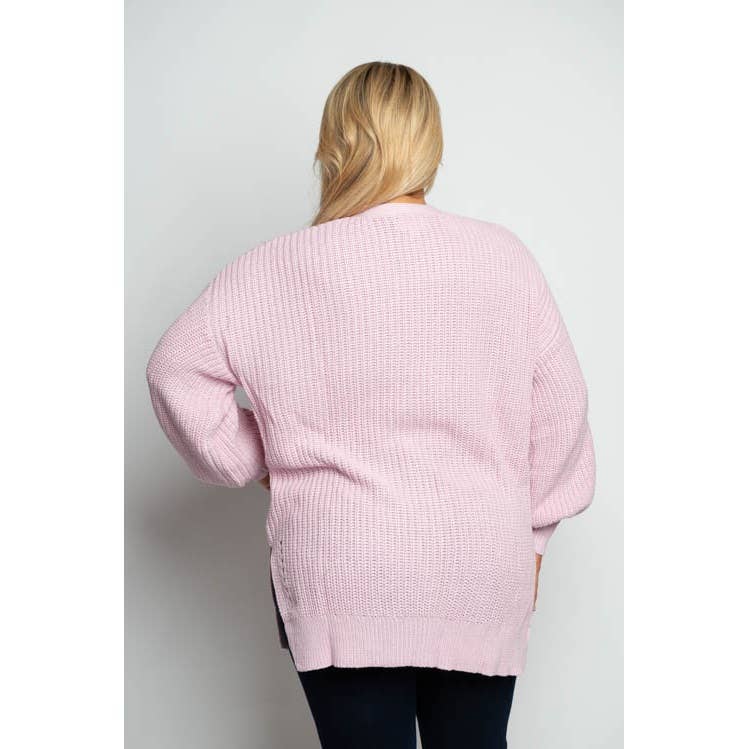 Curve Market - Vendita all'ingrosso Cardigan - Donna - CARDIGAN PLUS SIZE IN MAGLIA CON APERTURA FRONTALE2