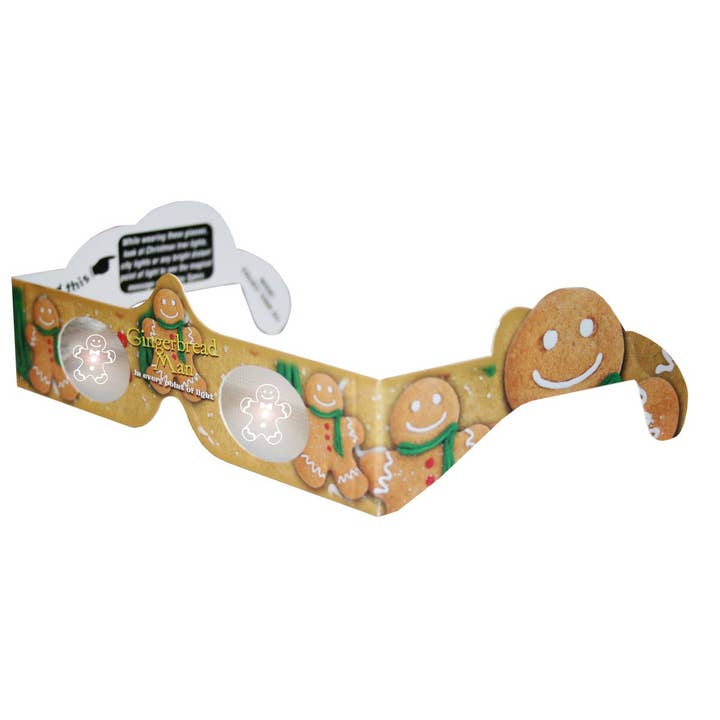 American Paper Optics, LLC - Wholesale Gag Gift/Novelty Gift - Gingerbread Man 3D HolidaySpec Glasses - 25 Pack
