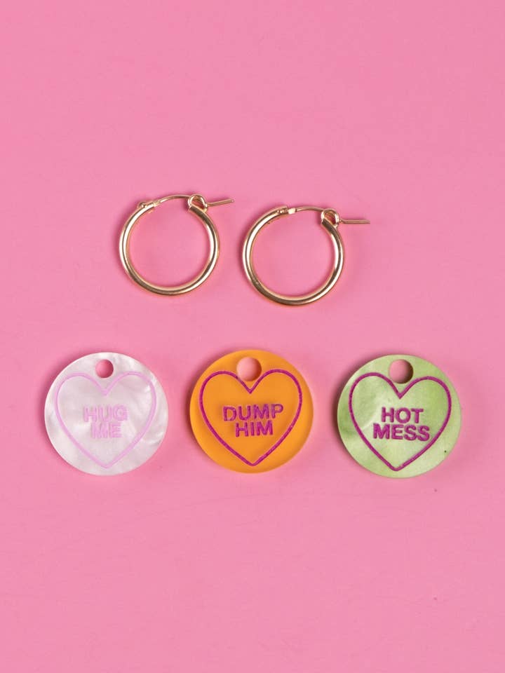 Love Sweets Hoop Earrings - Set of 3 for wholesale by Cuteryko