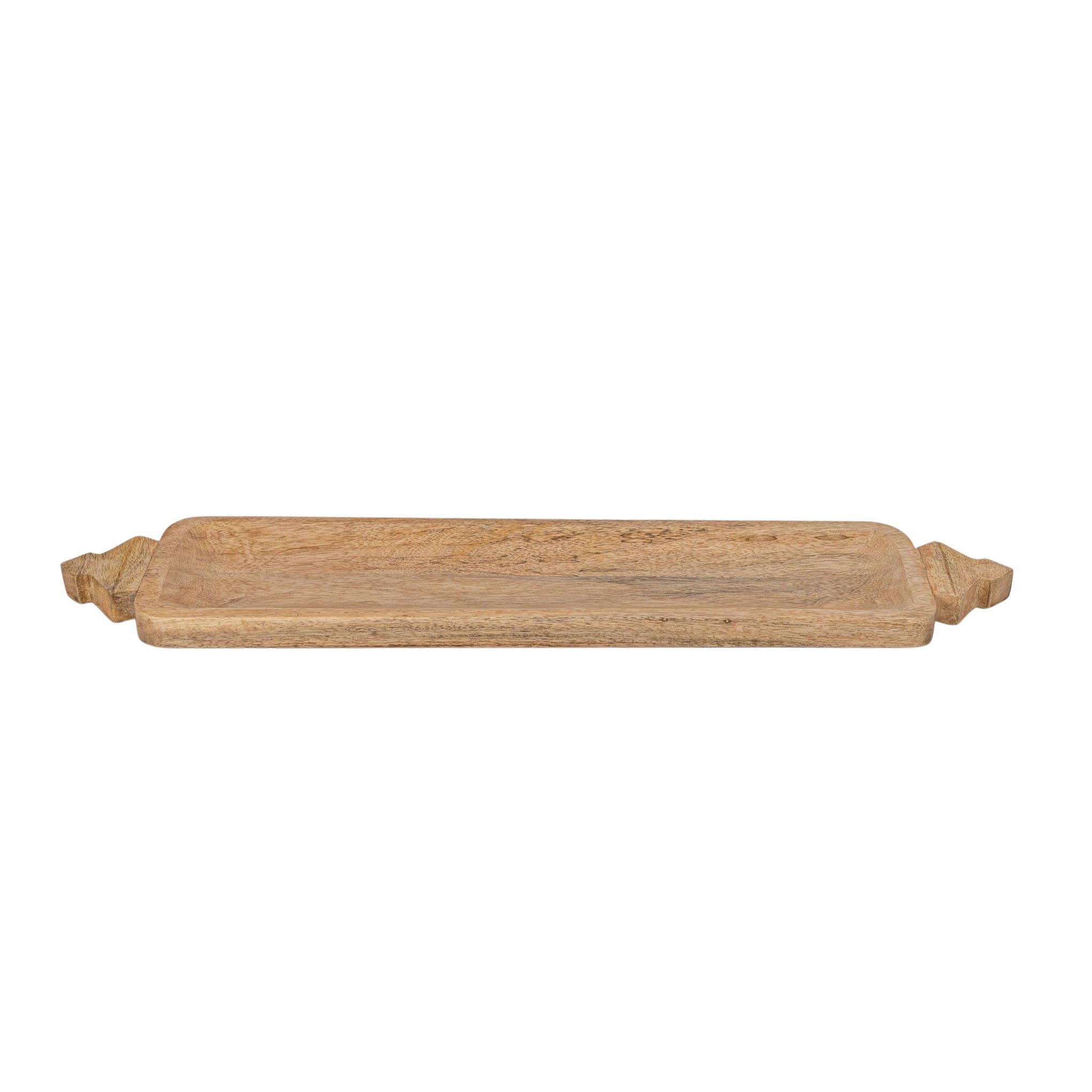 Foreside Home & Garden - Wholesale Serving Tray - Parat Carved Handle Serving Tray Natural Mango Wood6